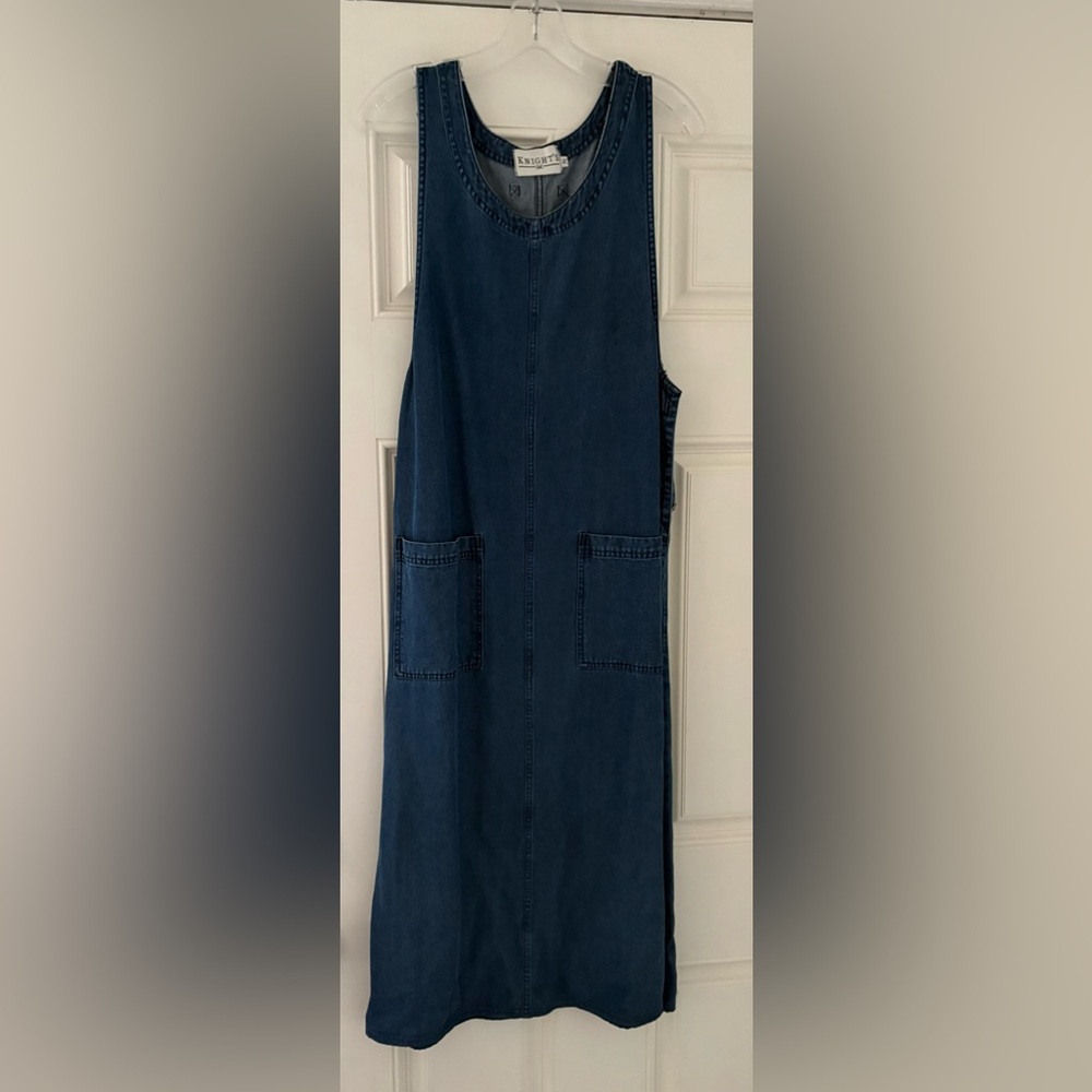 Knights ltd 
Denim Pinafore Midi Dress M